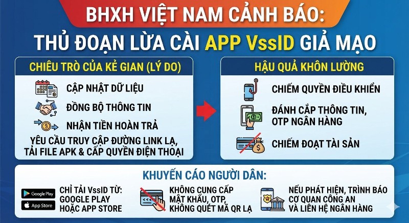 Nhận diện ứng dụng VssID giả mạo và bảo vệ tài khoản ngân hàng