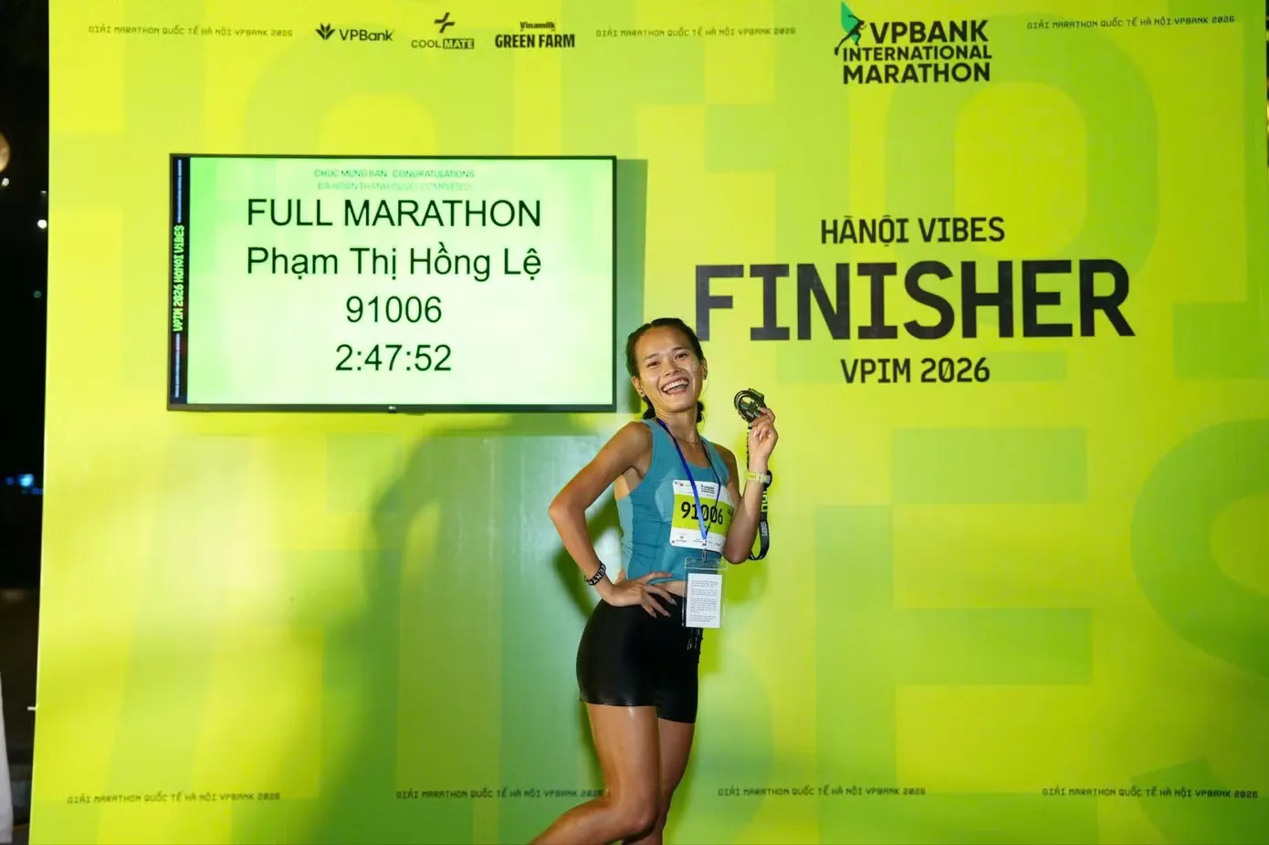 Nữ vận động viên chiếm sóng tại VPBank Hanoi Marathon