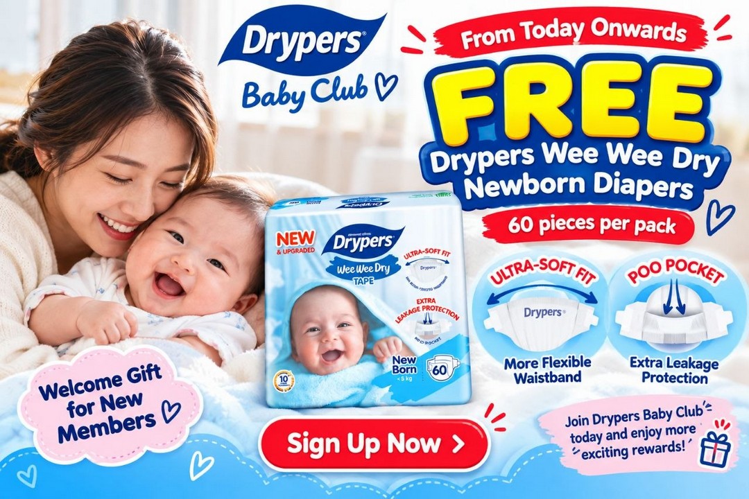 Daftar Baby Club Sekarang: Diapers & Susu Percuma Bernilai Besar