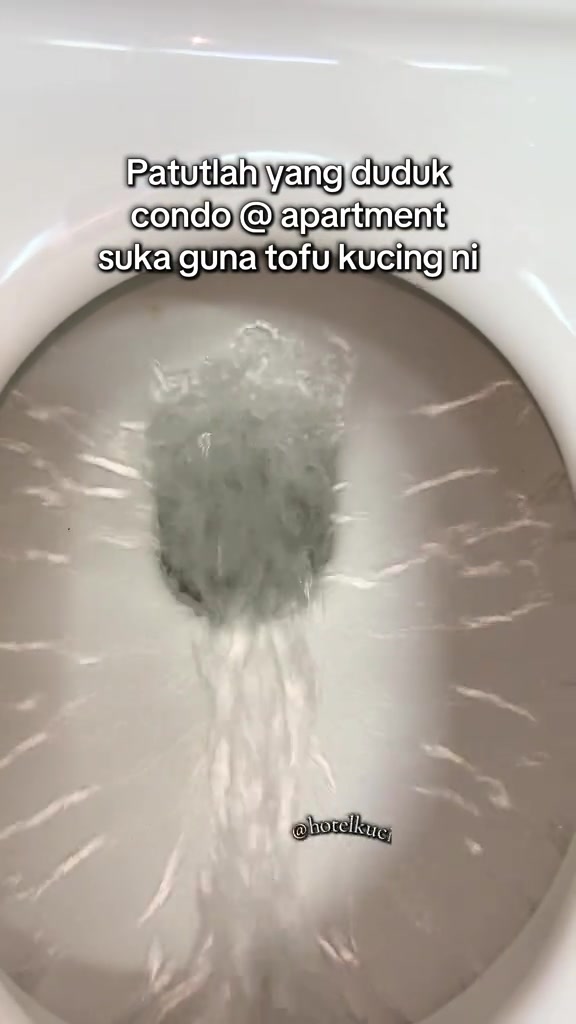 Pasir kucing tofu boleh flush dalam tandas? Mitos viral yang saya biar orang lain uji dulu