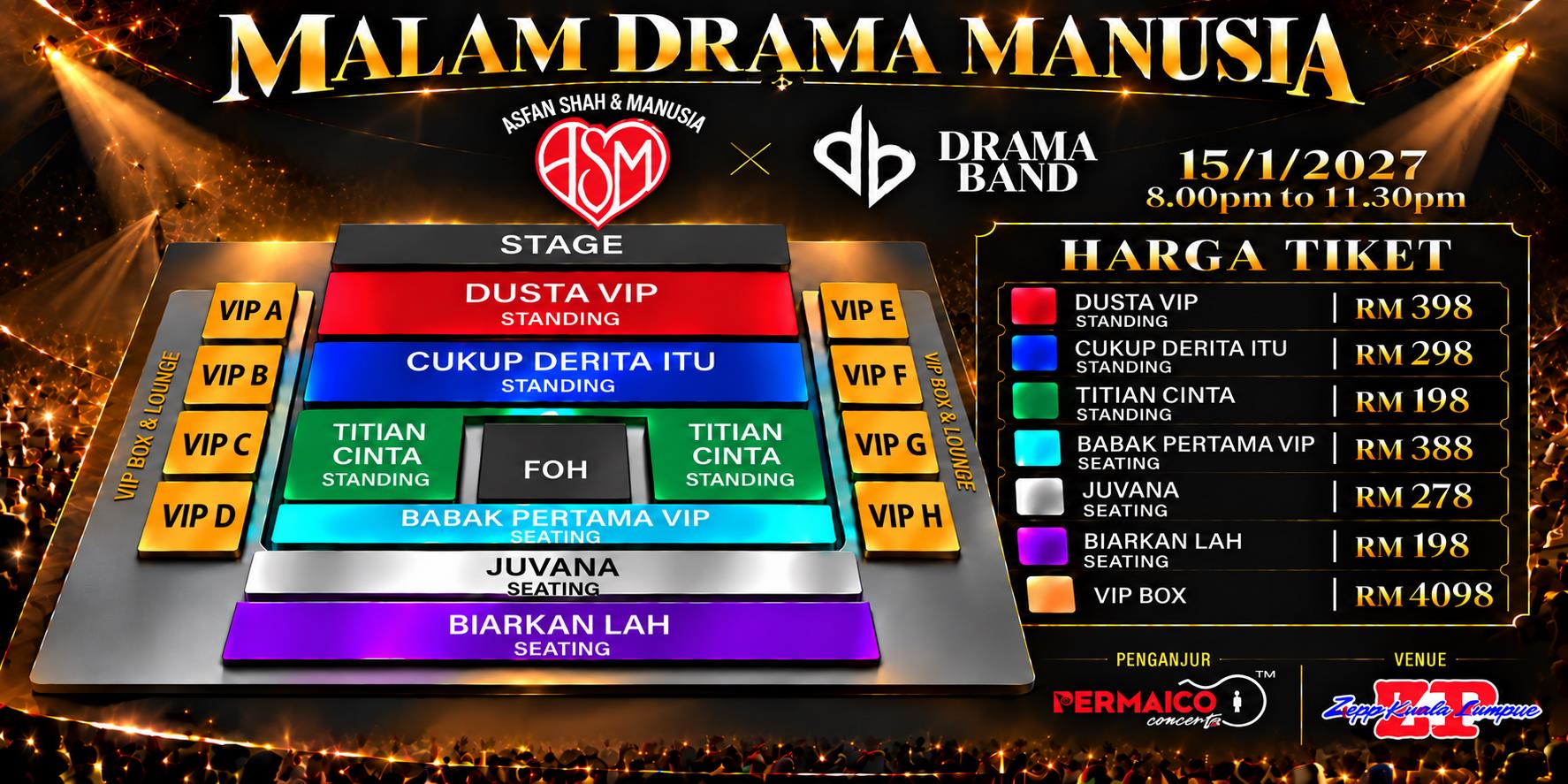 Konsert Malam Drama Manusia: Fantasi Muzik Di Zepp KL