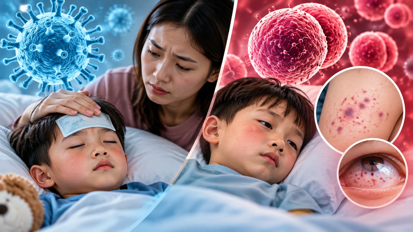 Sốt cao đột ngột ở trẻ: Phân biệt cúm với bệnh não mô cầu để không lỡ cơ hội sống