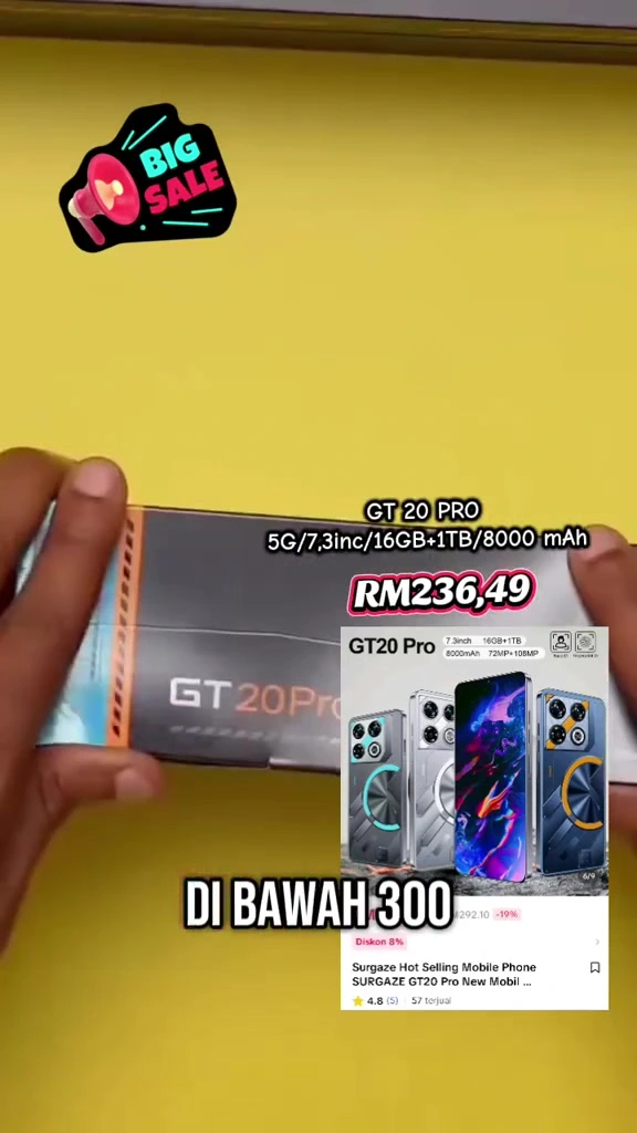 Fon "GT20 Pro" 16GB+1TB RM236: Spec Dia Memang Mustahil, Ni Cara Aku Kenal Clone Sebelum Checkout