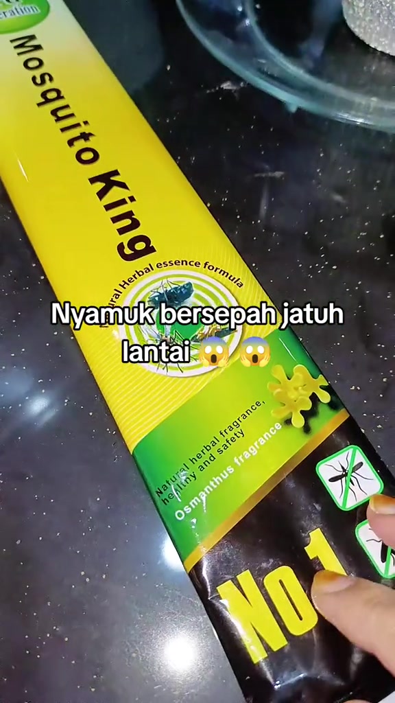 Paket ubat nyamuk stick Mosquito King berlabel formula herba dan haruman osmanthus