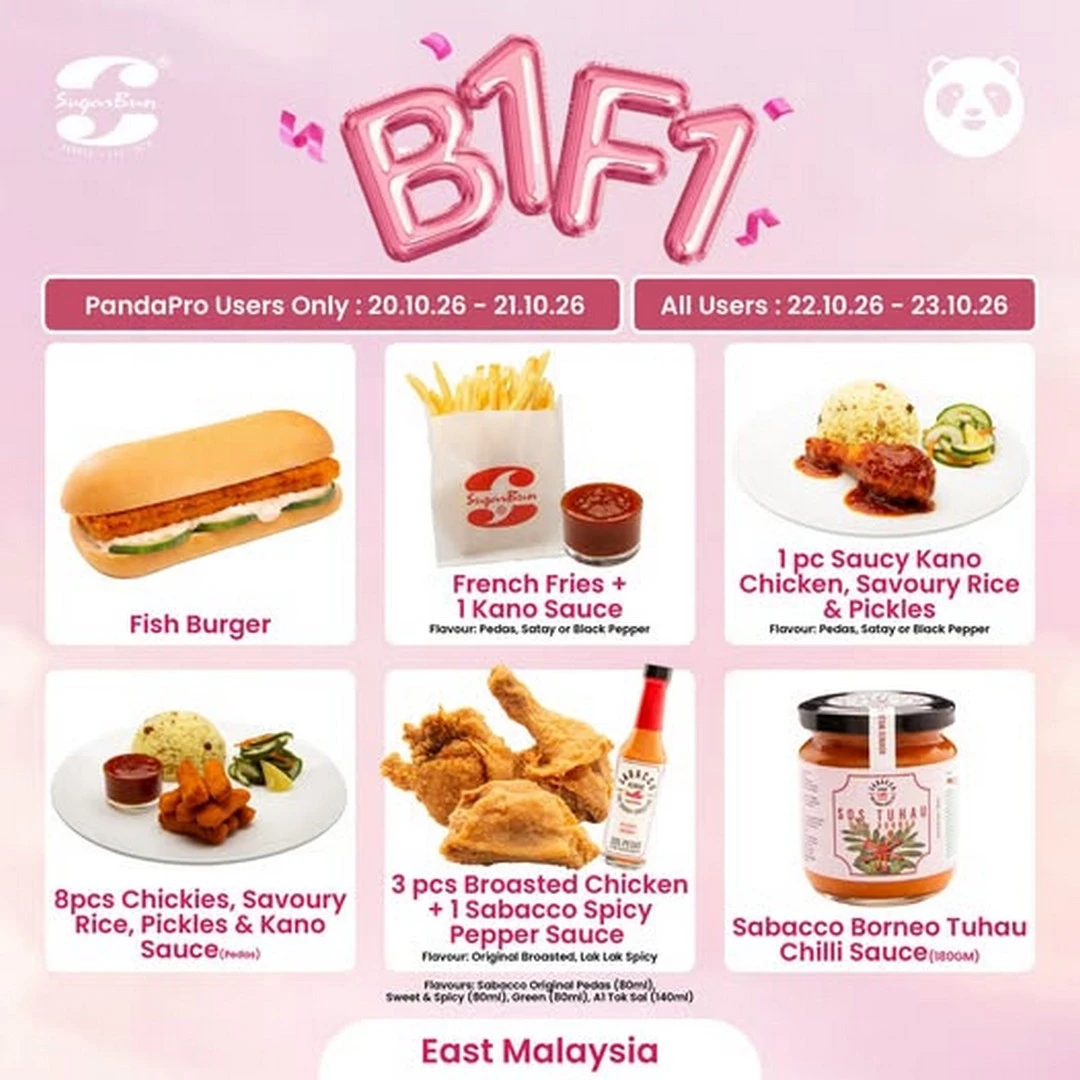 Tiga Promosi Makanan Oktober: Kek RM29, Burger RM8.90 & Kombo Percuma