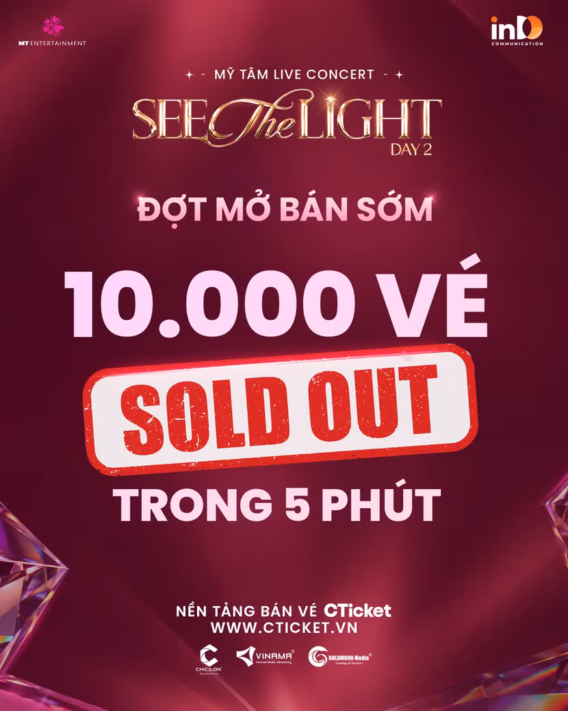 Mỹ Tâm bán hết 10.000 vé concert trong 5 phút: sức hút của một thương hiệu huyền thoại