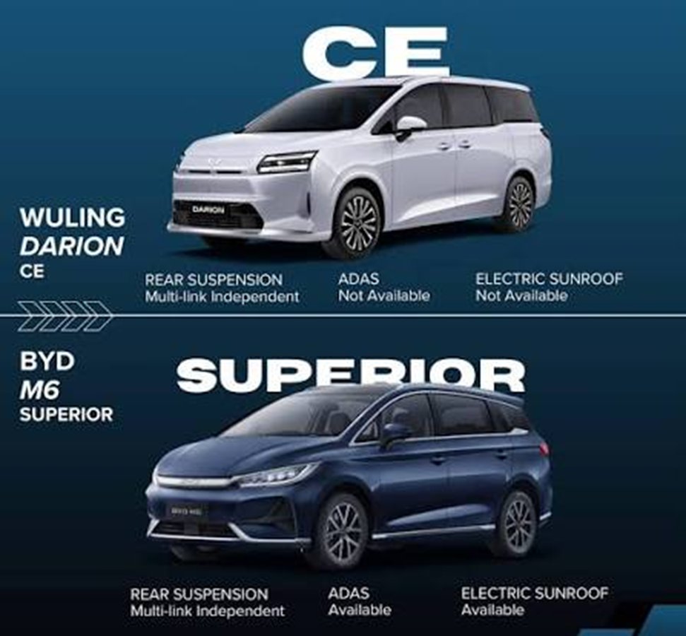 Wuling Darion hay BYD M6: MPV điện 7 chỗ nào đáng tiền?