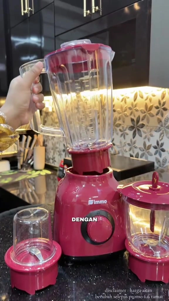 Blender Viral Bawah RM70 Untuk Rumah Sewa: Simmo 3-in-1, Joyvivre 600W & Chopper Mini — Watt, Kapasiti & Limit Dia