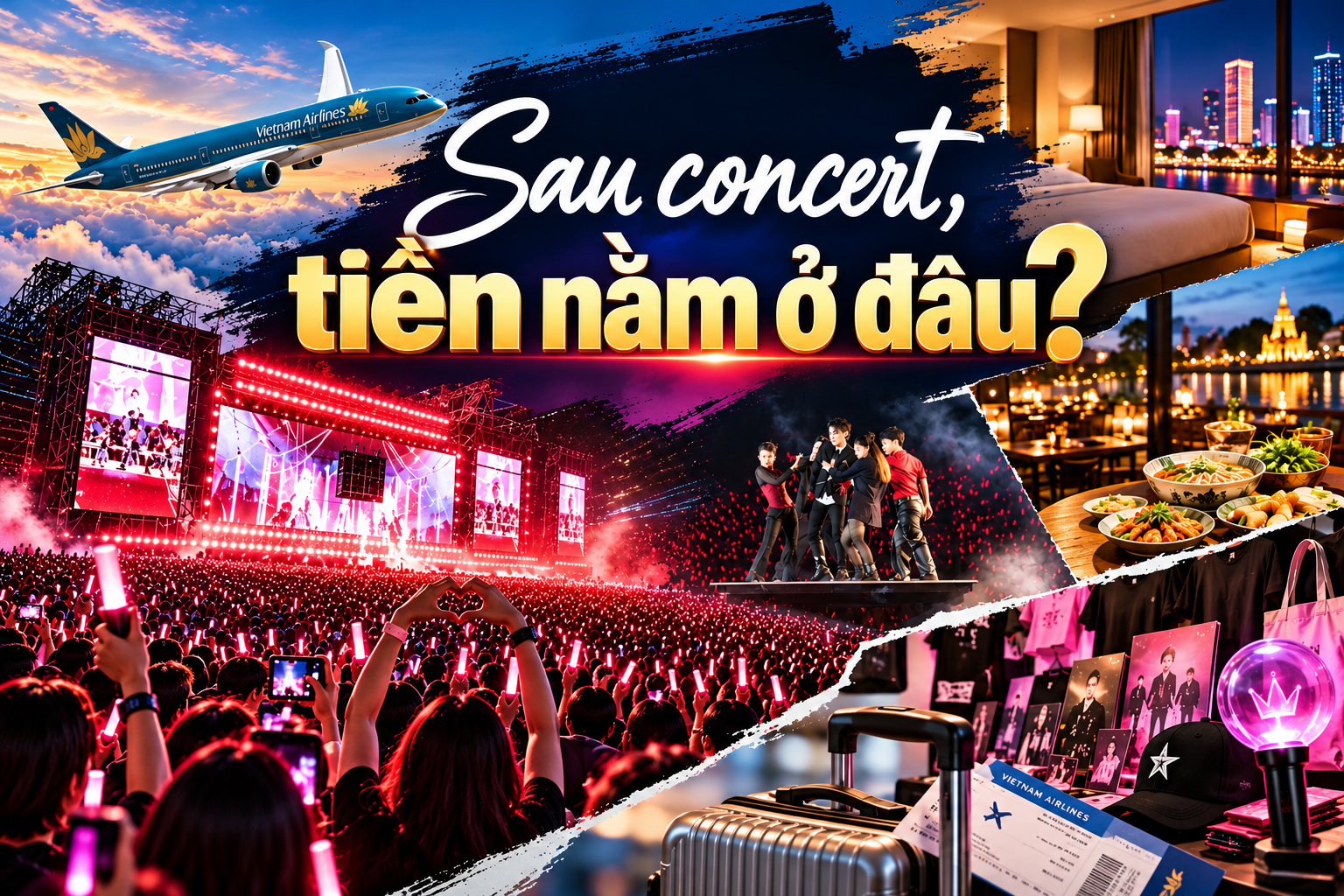 Làn sóng concert lớn: ngân hàng, hàng không và khách sạn cùng thắng