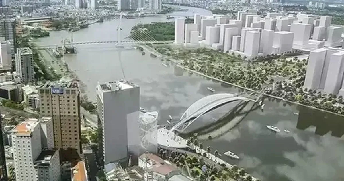 Cầu đi bộ sông Sài Gòn: Lá dừa nước mở nhịp kết nối đô thị mới
