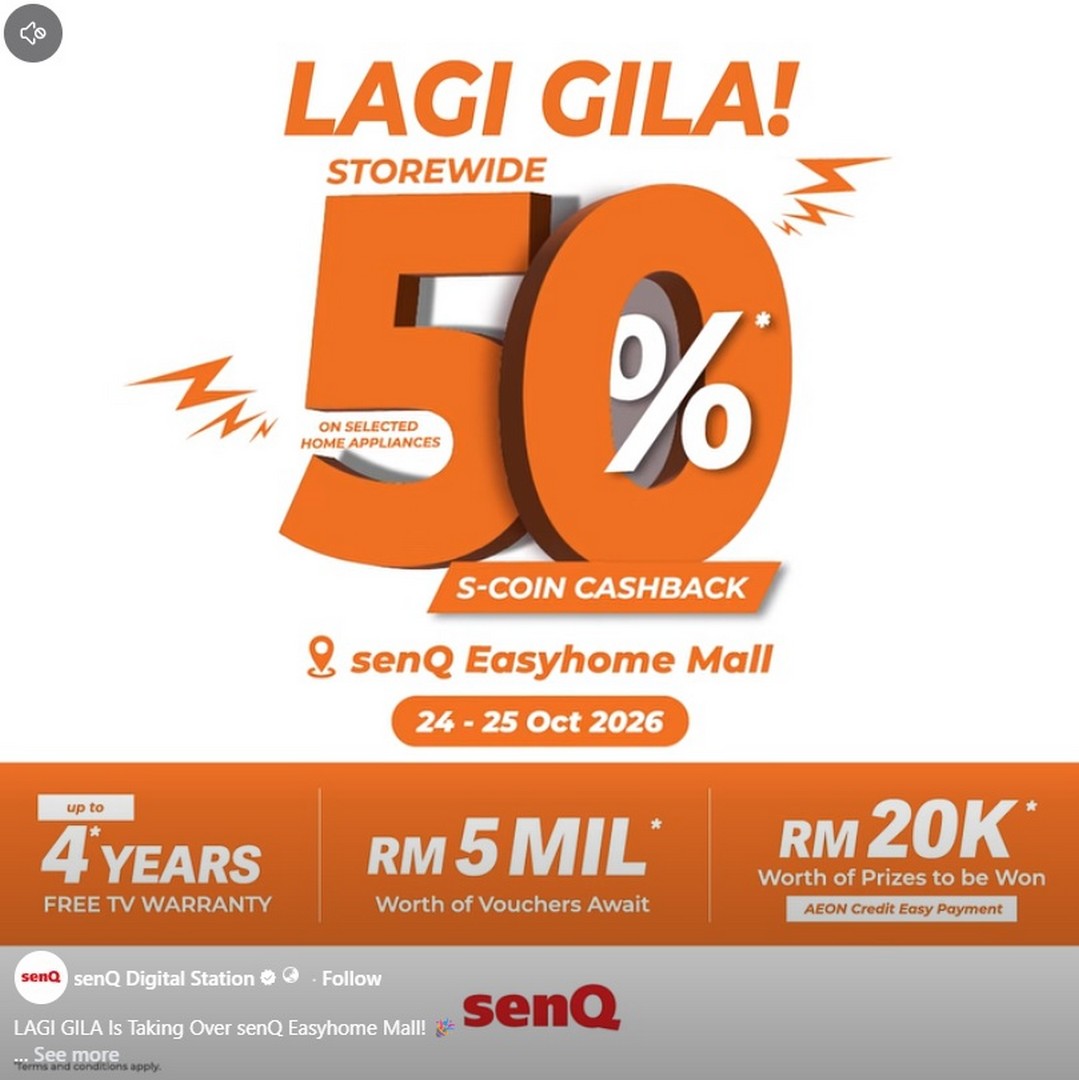 Jimat Hingga 70% Semasa Jualan Oktober: Best Denki, senQ, SOGO atau Harvey Norman?