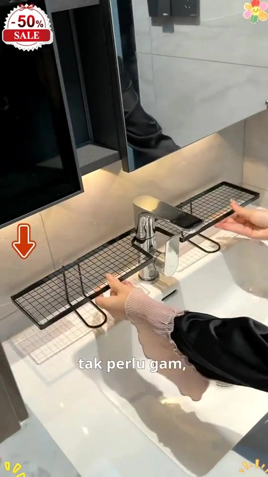 Rak Paip Air Tanpa Tebuk Untuk Rumah Sewa: Gantung Paip, Grid Straddle, Sudut Segi Tiga & Pull-Out — Harga Dari RM3.79