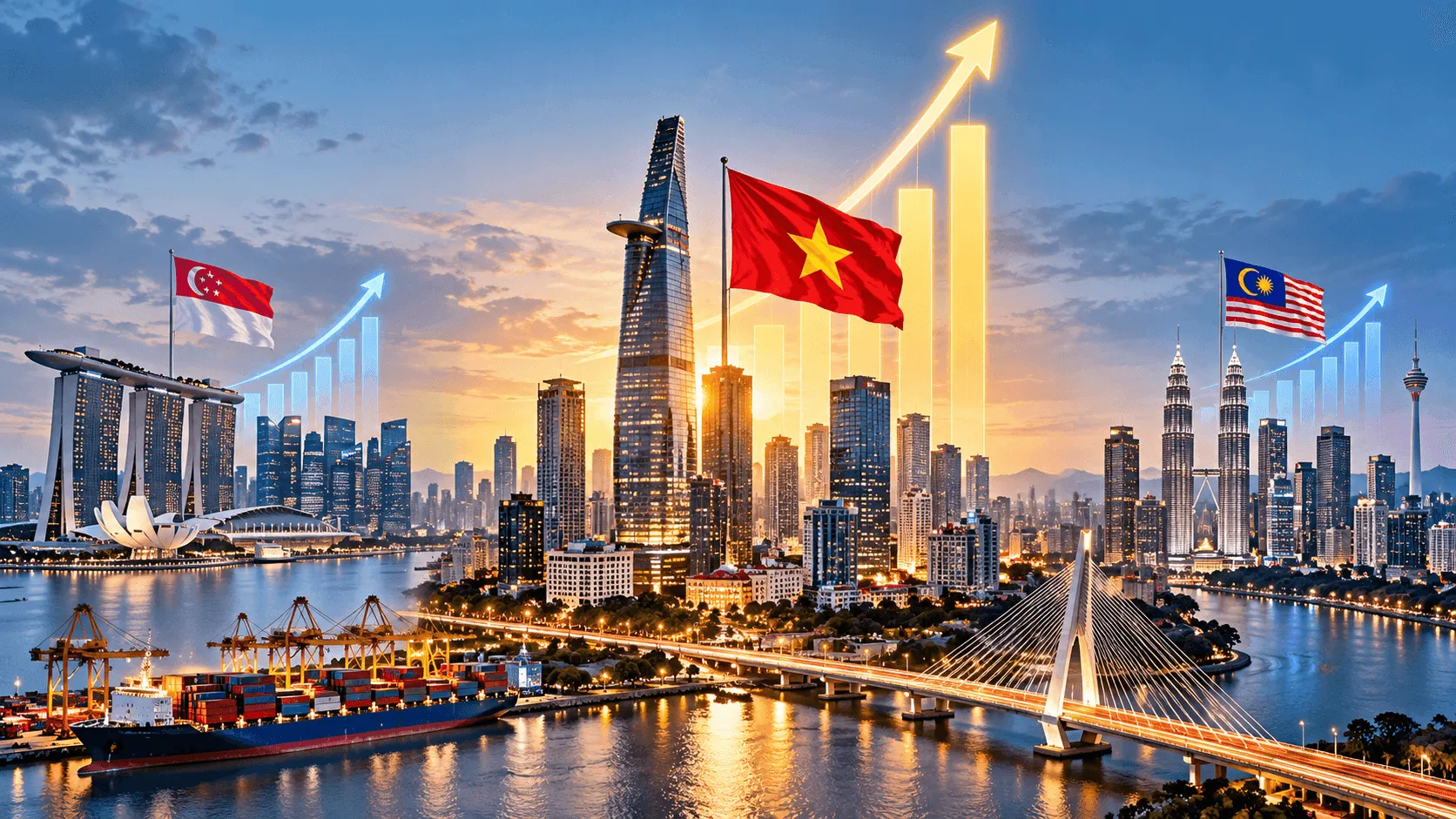 Việt Nam tăng trưởng GDP gấp đôi Singapore và Malaysia: Khoảng cách mới trong kinh tế Đông Nam Á