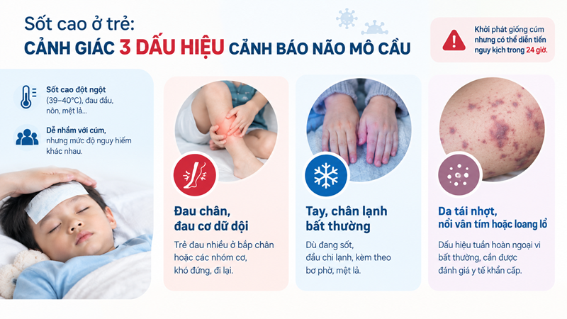 Sốt cao và đau đầu: khi nào phải nghĩ đến não mô cầu?