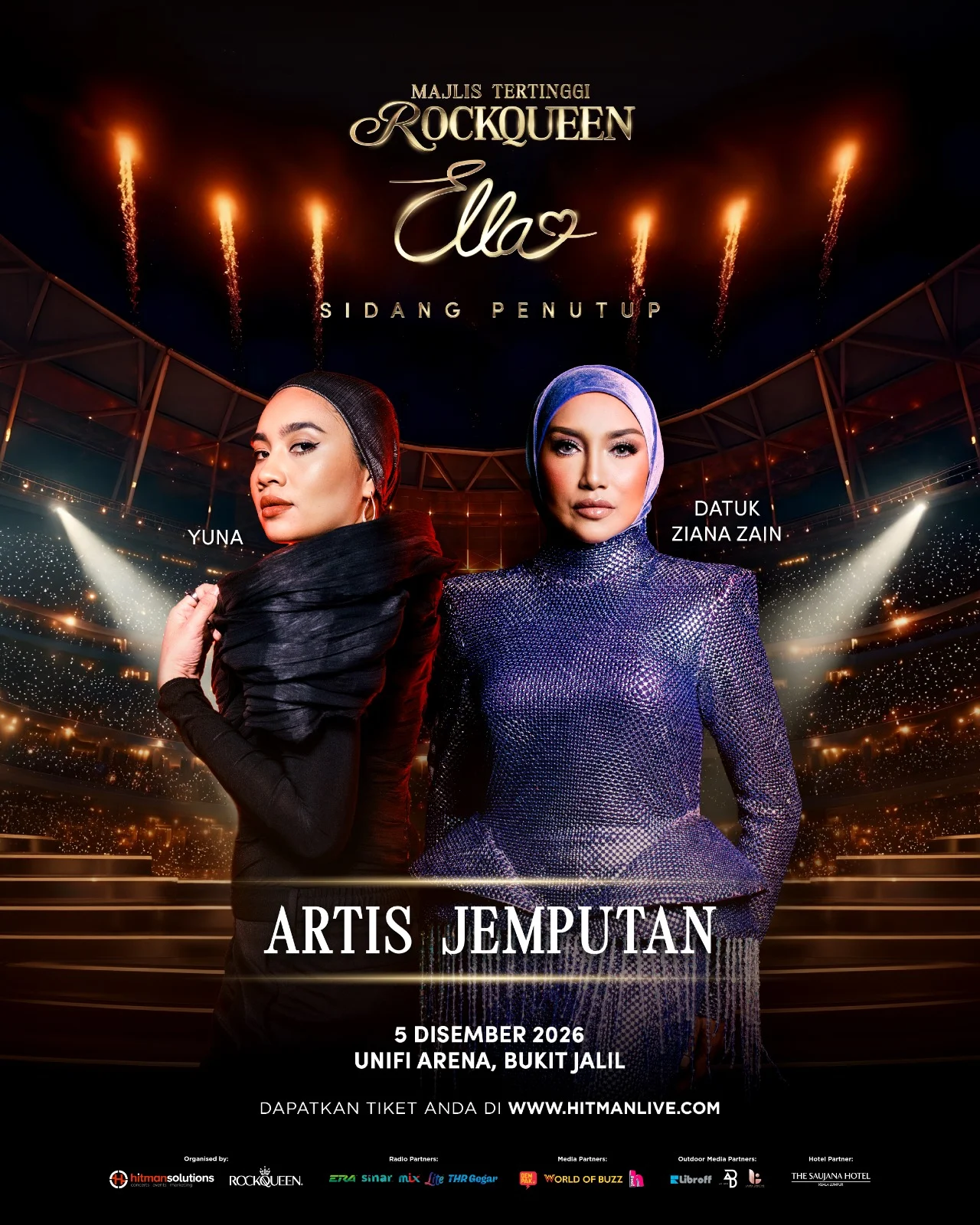 Ratu Rock Ella Menutup Era Majlis Tertinggi Rockqueen dengan Duet Bintang Yuna dan Ziana Zain