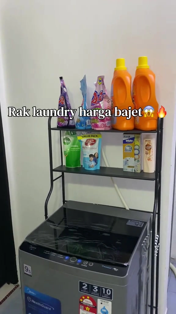 Rak Atas Mesin Basuh Untuk Rumah Sewa: Straddle, Kabinet Bertutup & Troli Slim — Lepas Ke Penutup Top Load?
