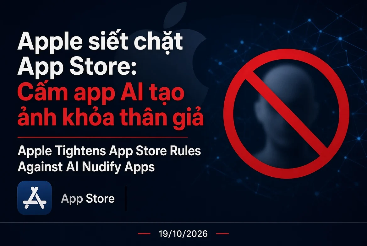 Apple siết chặt App Store: Ứng dụng AI tạo ảnh khỏa thân bị cấm hoàn toàn