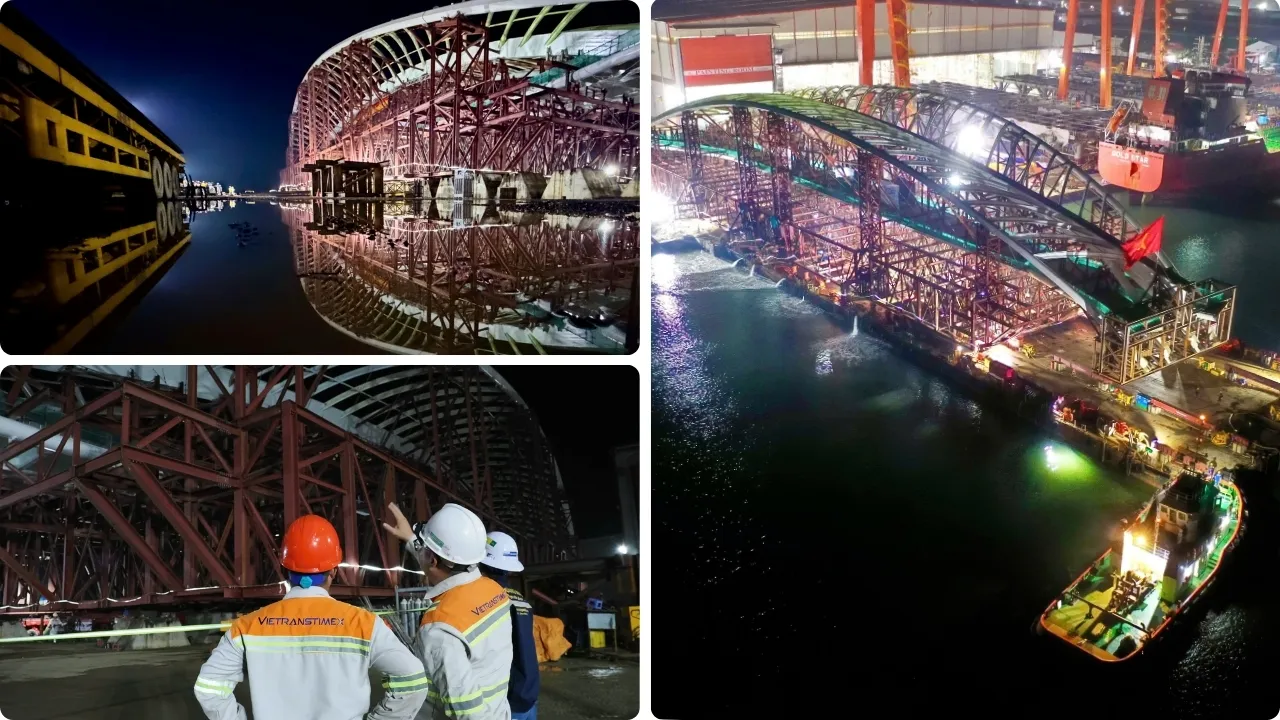 Hành trình 124 km của nhịp cầu thép 3.400 tấn giữa lòng TP.HCM