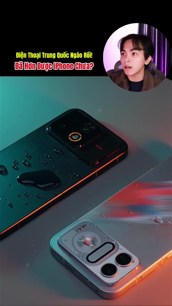 Hai mặt lưng điện thoại Honor dòng WIN 2 phủ giọt nước, bản đen viền cam và bản bạc, minh họa chuẩn kháng nước IP69K