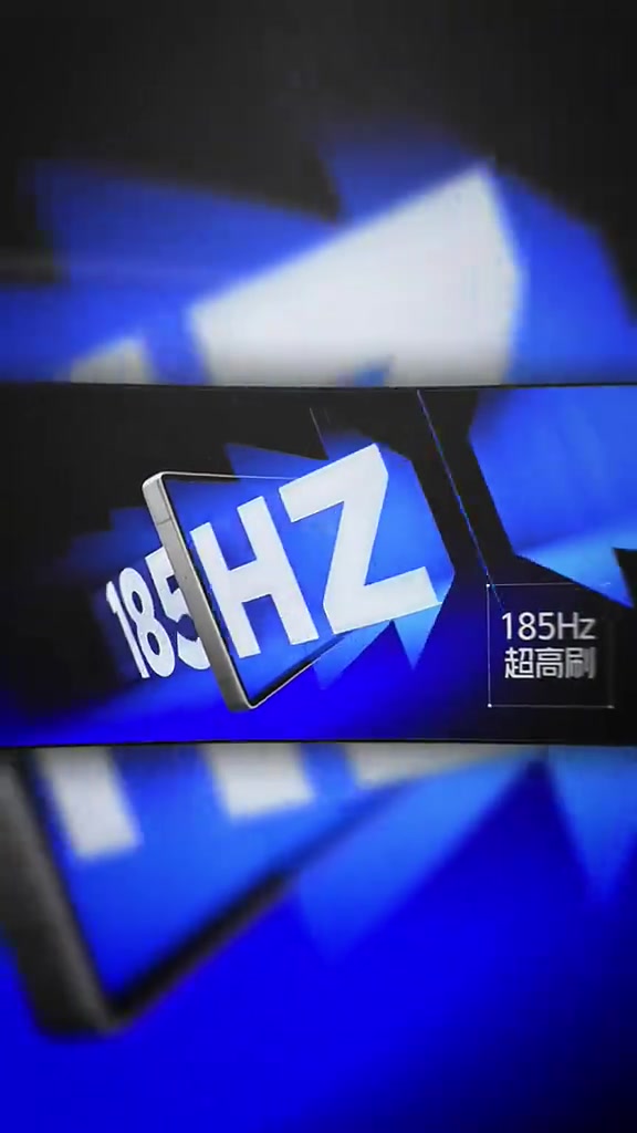 Render skrin REDMAGIC 12 Pro dengan label 185Hz pada latar biru daripada video pelancaran rasmi