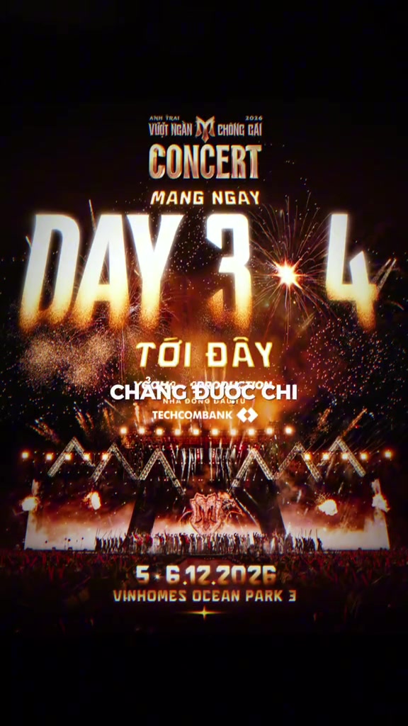 Poster Day 3–4 trong video công bố tối 22/10 với dòng chữ lớn Tới đây và mốc 5-6.12.2026 Vinhomes Ocean Park 3