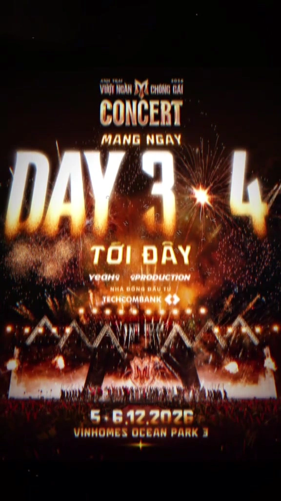 Concert Anh Trai Vượt Ngàn Chông Gai 2026 Day 3–4: chốt 5–6/12 tại Vinhomes Ocean Park 3, chờ giờ mở vé