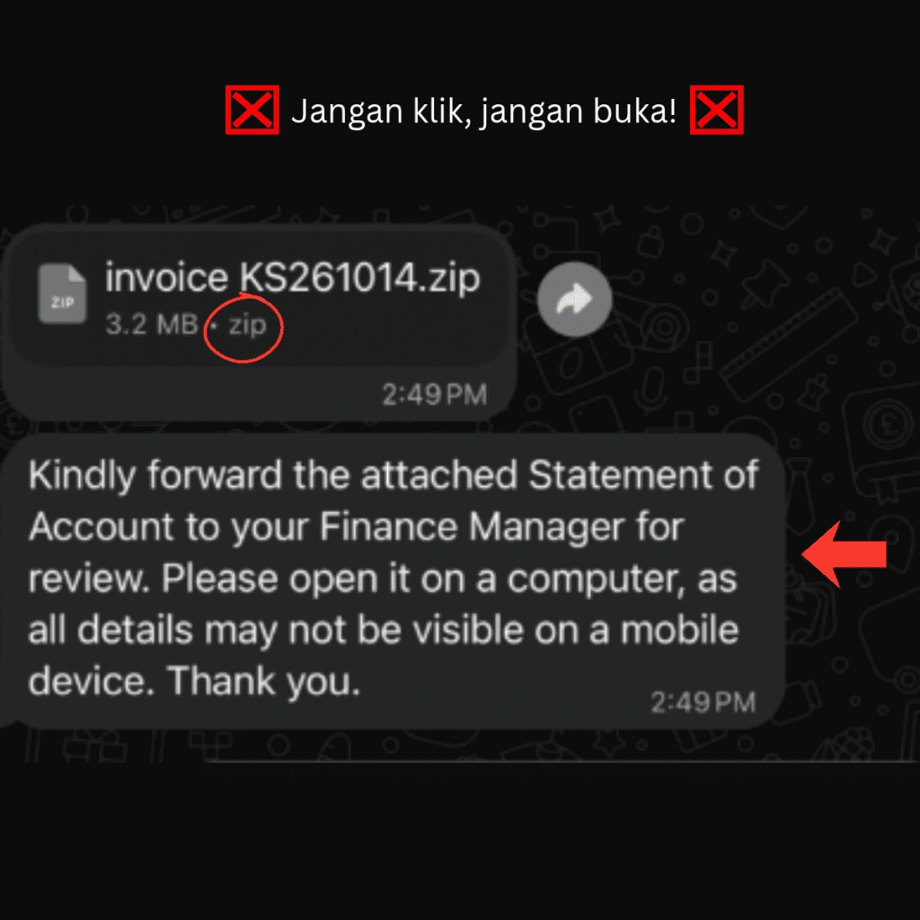 Scam WhatsApp ZIP Baharu: Jangan Terpedaya Dengan Fail Dari Kenalan