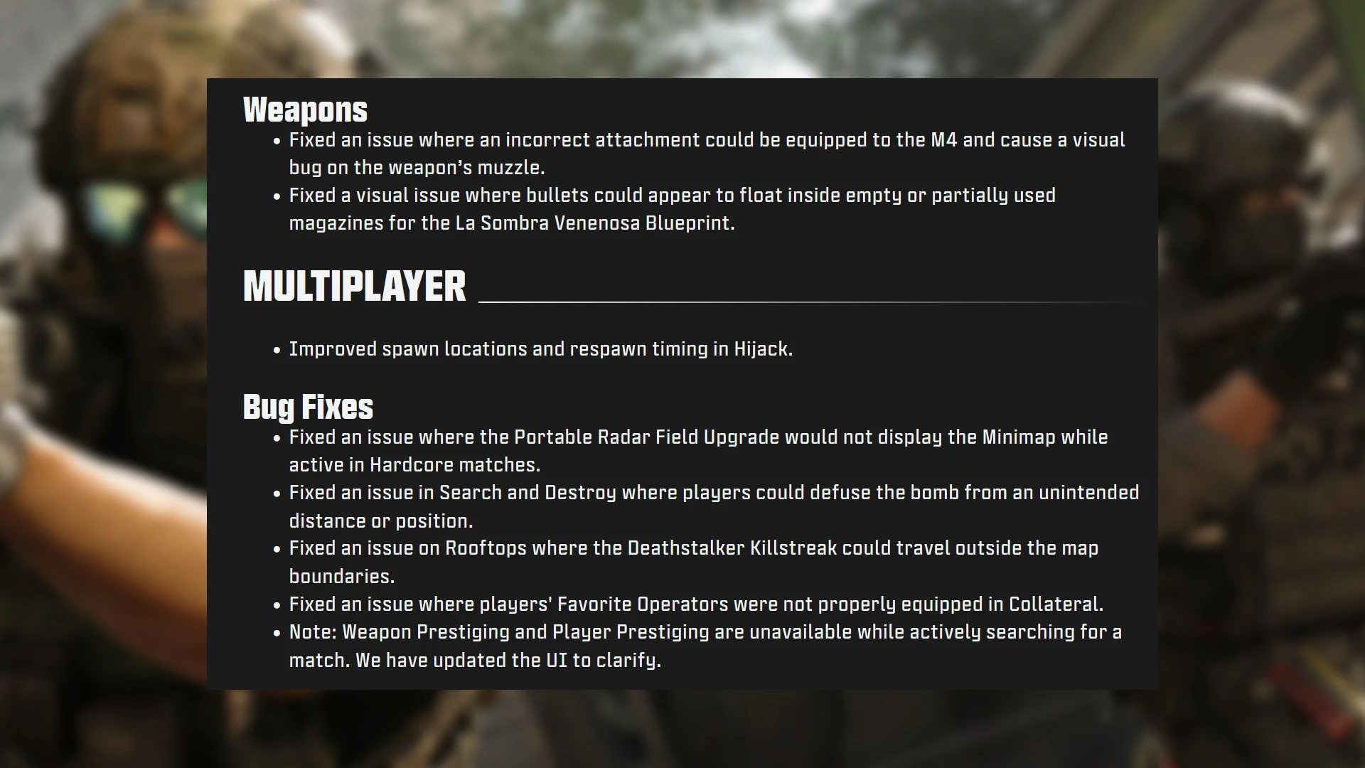 Modern Warfare 4: Bản vá sửa lỗi DMZ và cải thiện hồi sinh