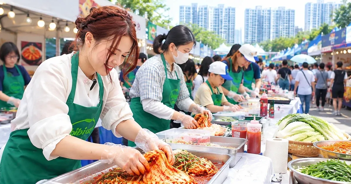 Lễ hội Con đường Văn hóa Hàn Quốc: làm kimchi giữa lòng Hà Nội