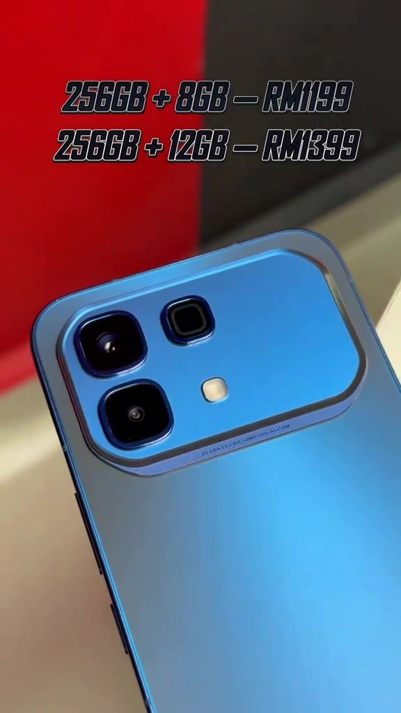 Paparan variasi NOTE 60 Pro 256GB dengan memori 8GB pada RM1,199 dan 12GB pada RM1,399