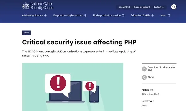 Website chính phủ hoạt động lại: Vì sao lỗ hổng PHP vẫn là rủi ro kéo dài?