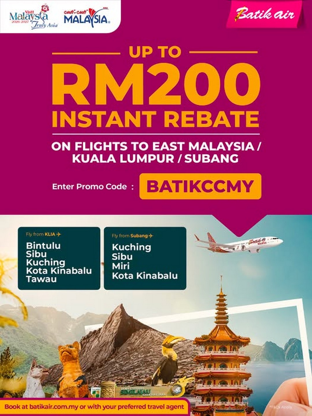 Promosi Penerbangan Bajet: AirAsia, Batik Air atau Vietjet?