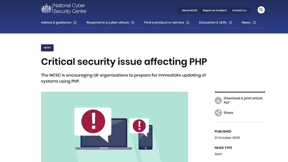 Lỗ hổng PHP đe dọa website chính phủ: Vì sao cần vá ngay?