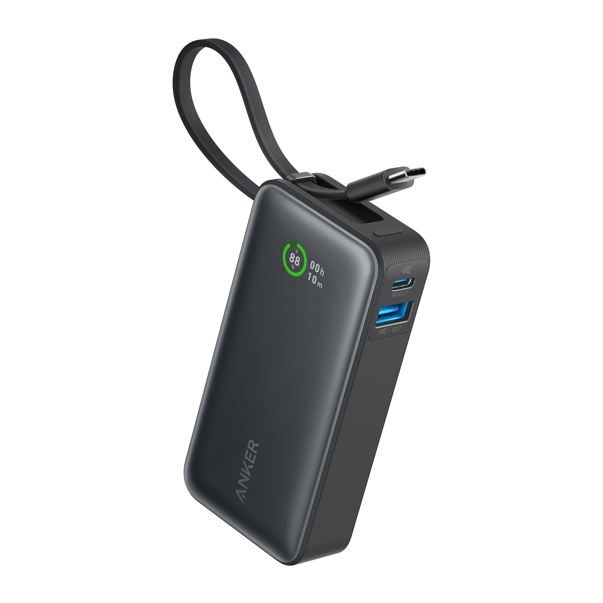 Imej rasmi Anker Nano A1259 30W dengan kabel USB-C terbina dalam