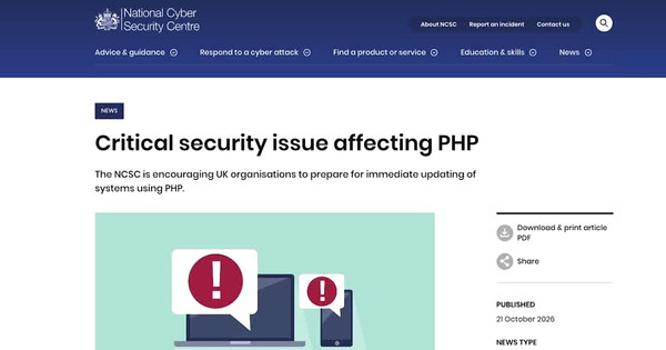 Lỗ hổng PHP đe dọa website chính phủ: Vì sao cần vá ngay?