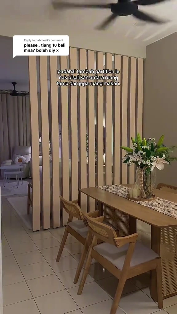 Partition Rumah Sewa: WPC, Screen Lipat atau Langsir Tanpa Tebuk?