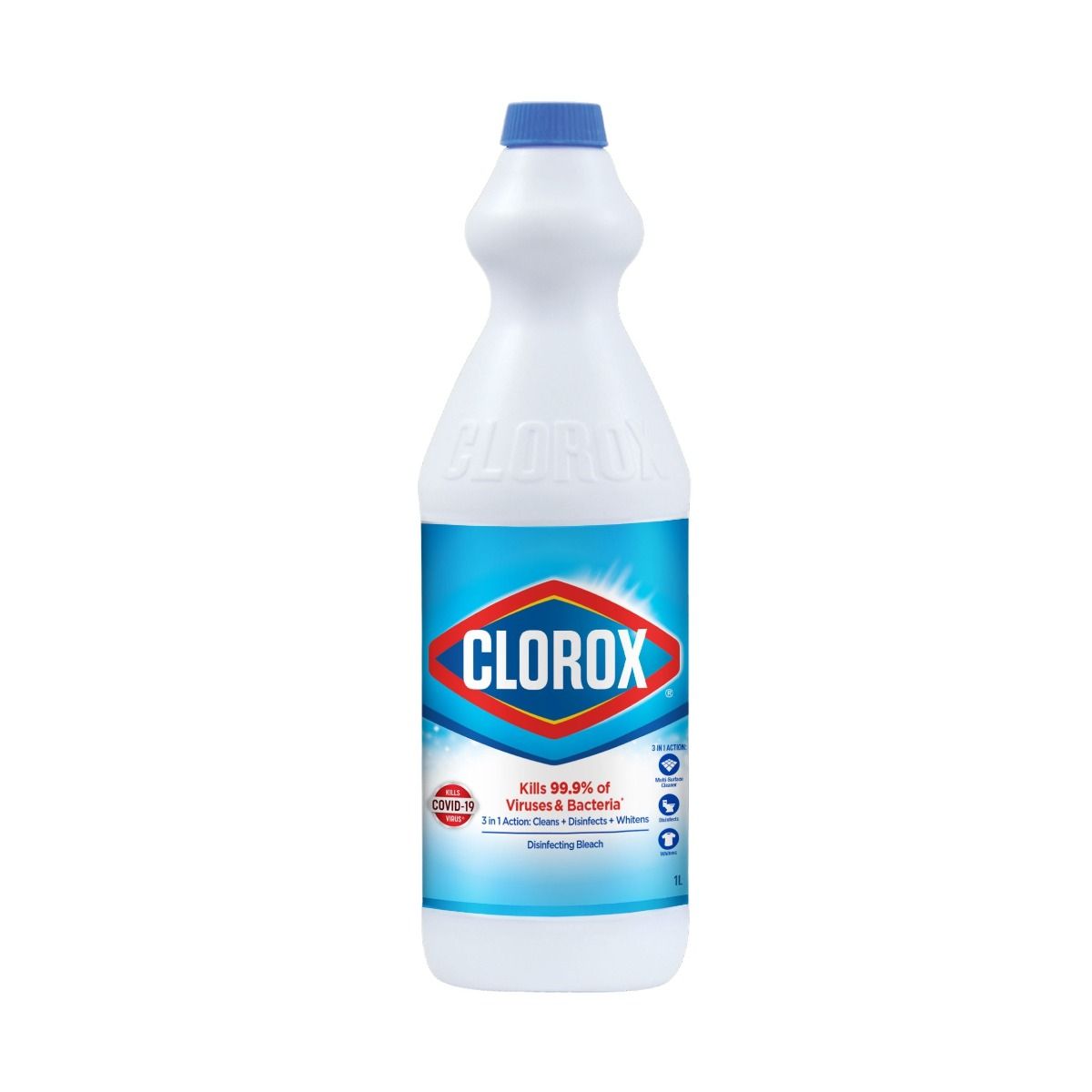 Botol Clorox Regular Bleach 1L berlatar putih