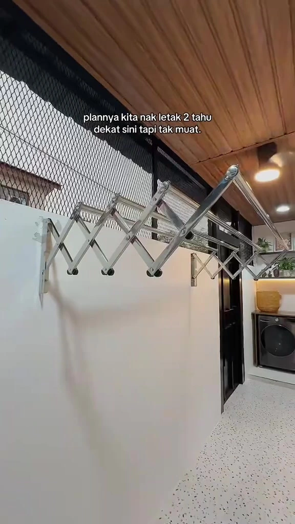 Ampaian Dinding Lipat GVW 1.5m, 4 Bar: Jimat Ruang, Tapi Kena Tebuk
