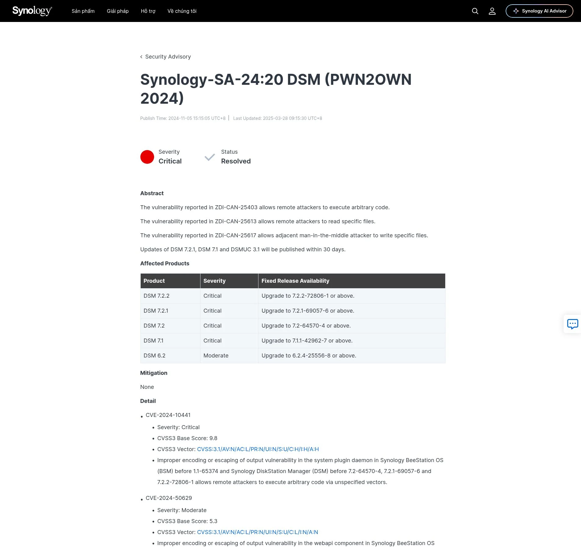 NAS Synology trước nguy cơ ransomware: Cần cập nhật gì?