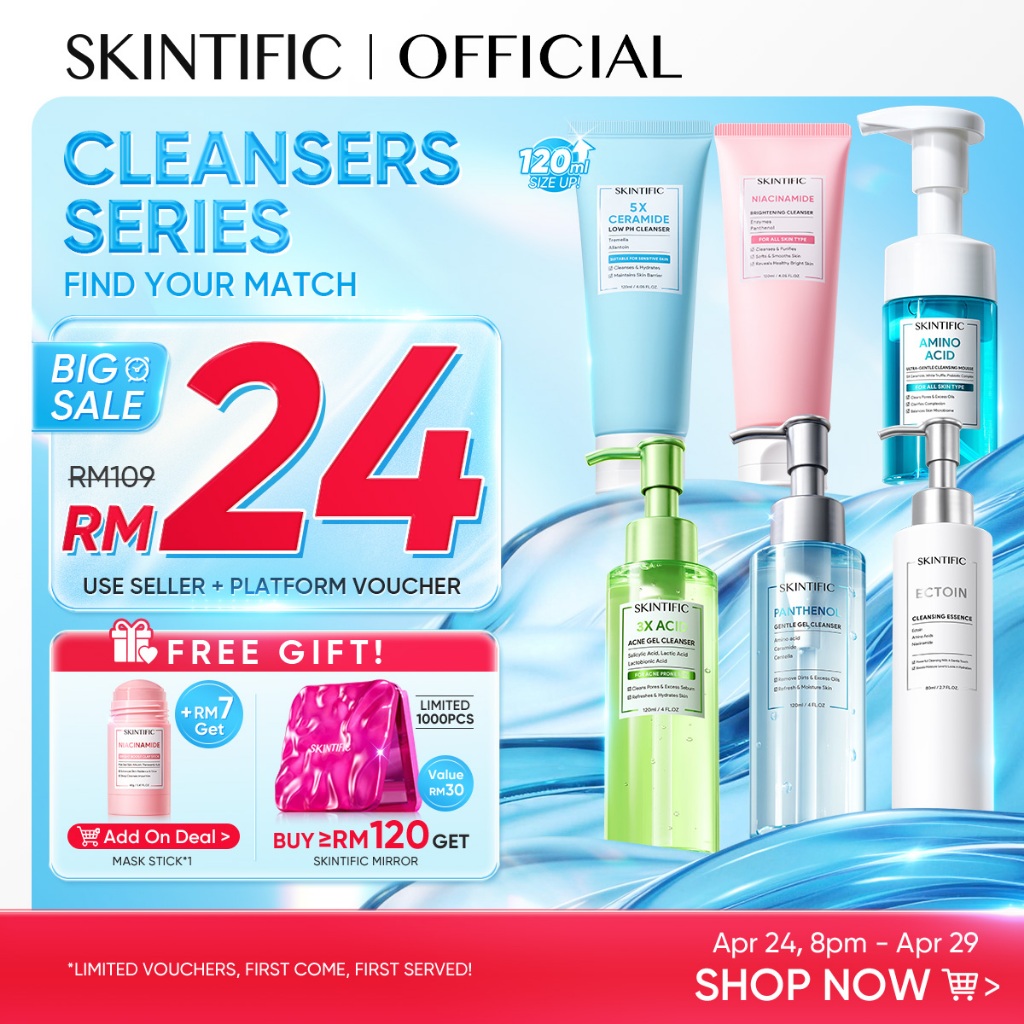 Lowest Price Ever SKINTIFIC Cleanser Duo