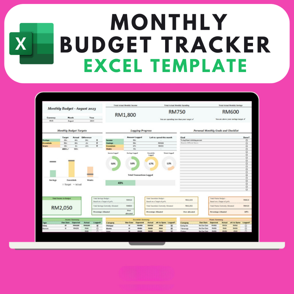 99% Off Monthly Budget Excel