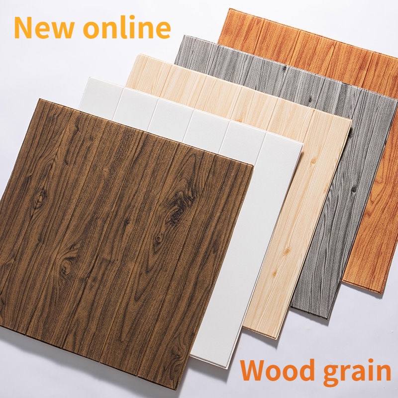 95% Off 3D Wood Foam Wallpaper