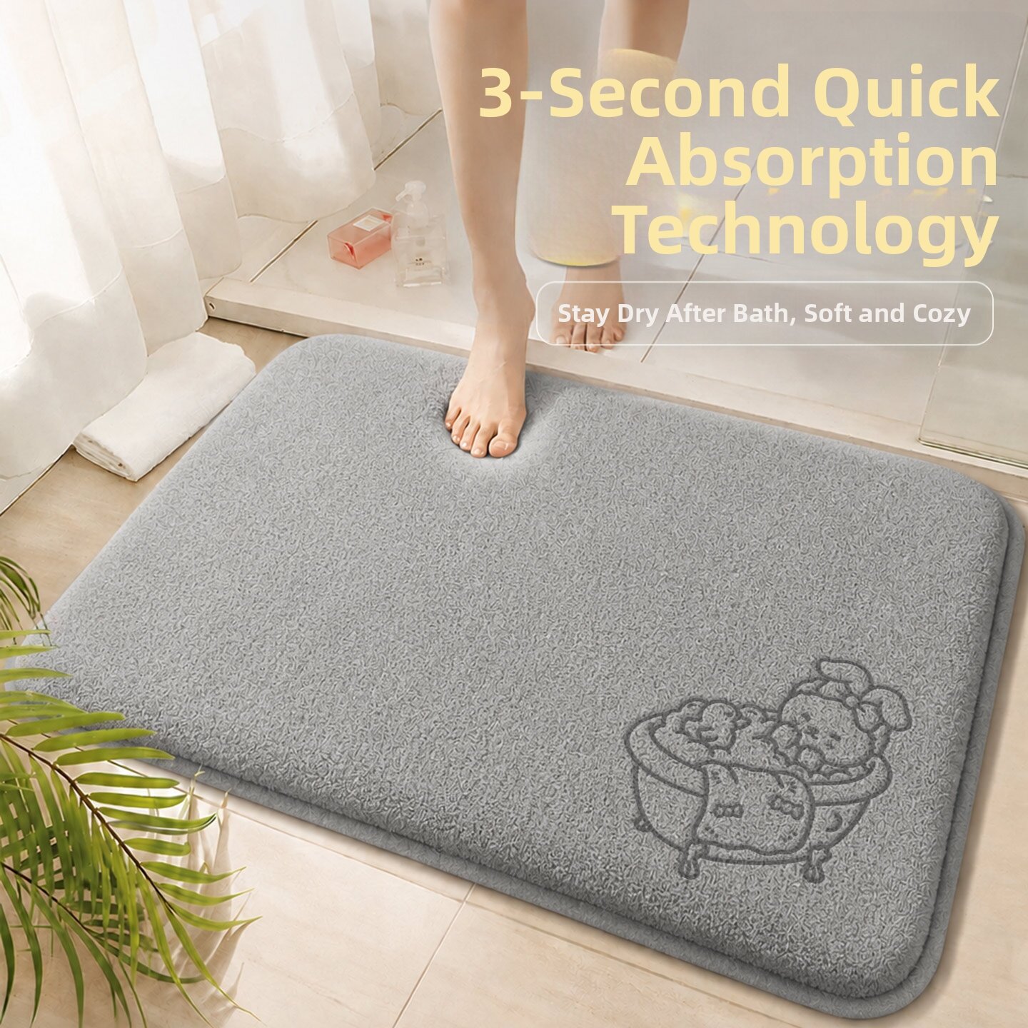 41.8% Drop Chenille Bath Mat