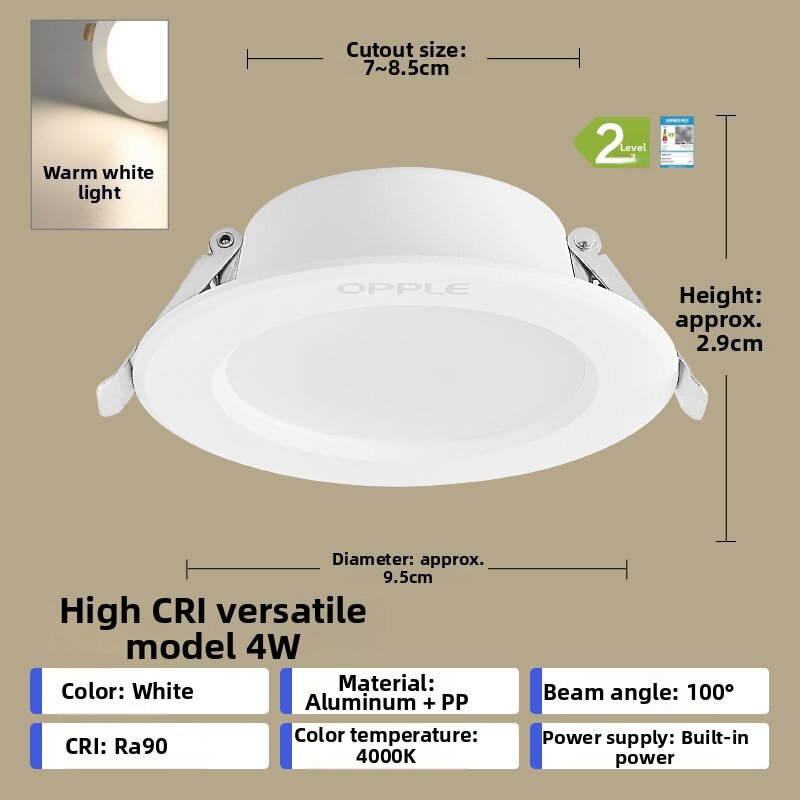 33.8% Drop: OPPLE 3W Downlight