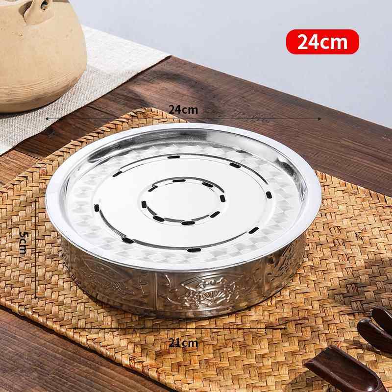 40.5% Drop: SS 304 Round Tea Tray