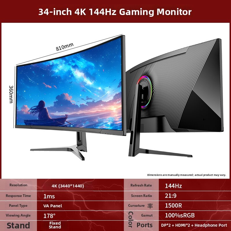 25.8% Drop on 34" 165Hz UW 4K