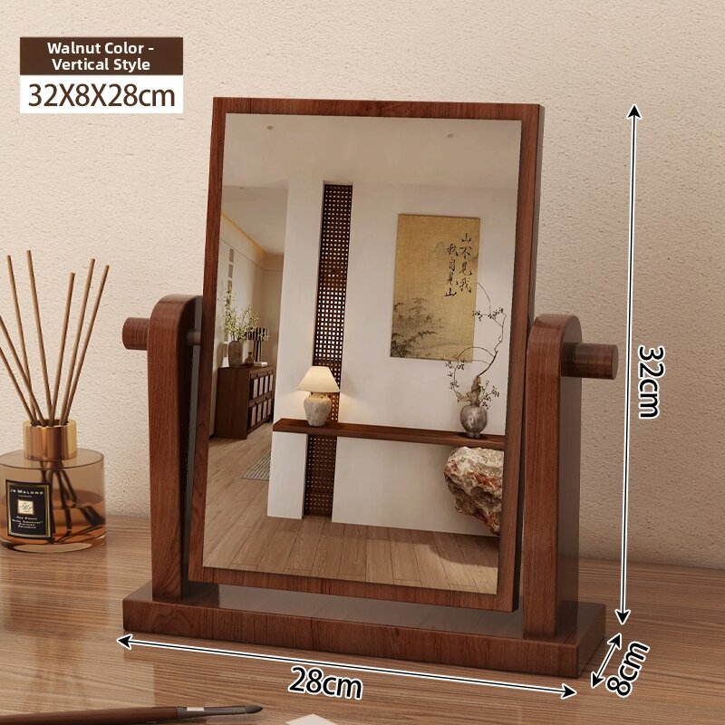 28.6% drop Rotatable Wood Mirror