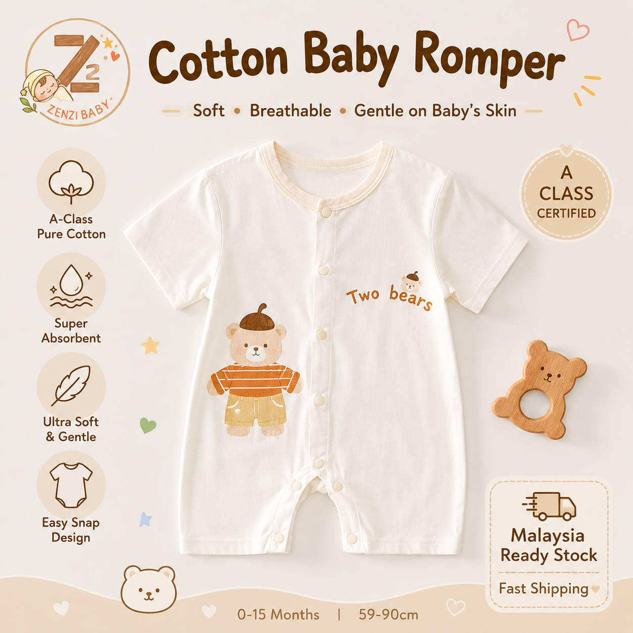 25.7% Drop ZENZI Baby Romper
