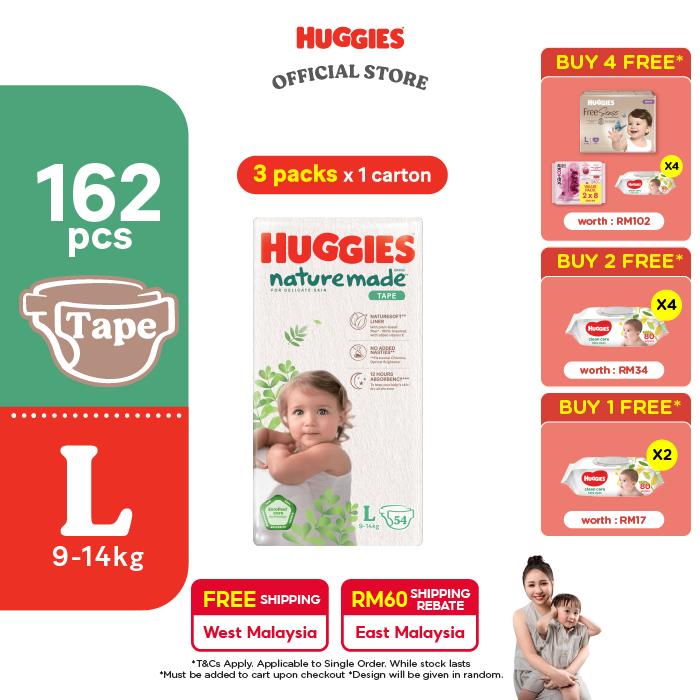 23% Drop: Huggies Naturemade L54 x3