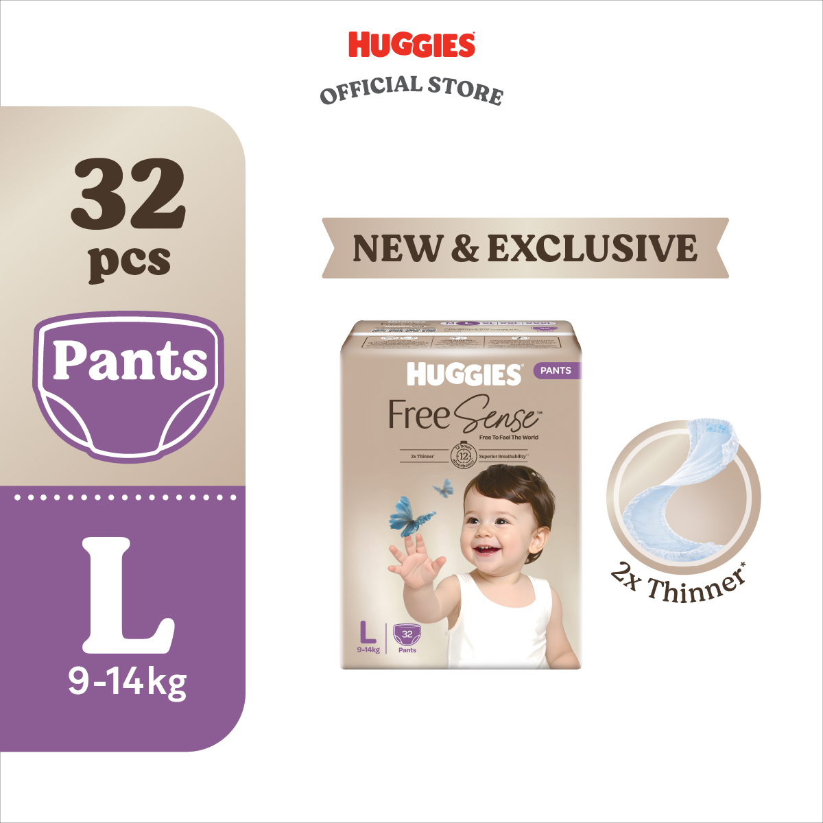 10.3% Drop: Huggies Free Sense Pants